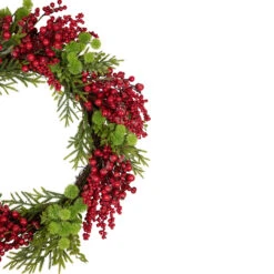 Red Berry And Frosted Pine Christmas Wreath, 28-Inch, Unlit 7 Red Berry And Frosted Pine Christmas Wreath, 28-Inch, Unlit -Best Christmas Store northlight vm92764 2 67807.1667554480
