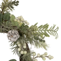 White Berry, Eucalyptus And Pinecone Christmas Wreath, 20-Inch, Unlit -Best Christmas Store northlight vm92781 3 51846.1667554489