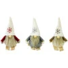 Set Of 3 Skiing Gnomes Christmas Ornaments 4.5"