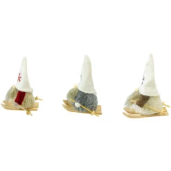 Set Of 3 Skiing Gnomes Christmas Ornaments 4.5" -Best Christmas Store northlight wu92513 4 26261.1681147876