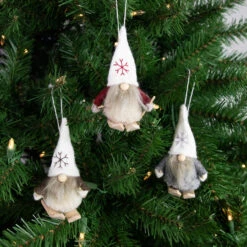 Set Of 3 Skiing Gnomes Christmas Ornaments 4.5" -Best Christmas Store northlight wu92513 styled 2 01908.1681147876