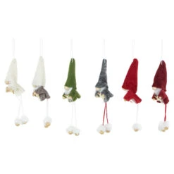 Set Of 6 Gnomes With Stars Plush Christmas Ornaments 5" -Best Christmas Store northlight wu94301 2 56107.1681147941