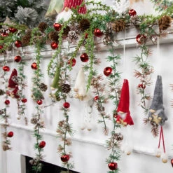 Set Of 6 Gnomes With Stars Plush Christmas Ornaments 5" -Best Christmas Store northlight wu94301 styled 43514.1681147940