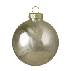 9ct Champagne Gold 2-Finish Glass Ball Christmas Ornaments 2.5" (65mm) -Best Christmas Store northlight wy00745 1 41153.1667489923