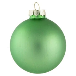 9ct Grass Green Finish Glass Christmas Ball Ornaments 2.5" (65mm)