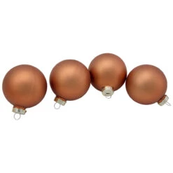 9ct Brown 2-Finish Christmas Glass Ball Ornaments 2.5" (65mm) -Best Christmas Store northlight wy00748 2 updated2022 61078.1681320674
