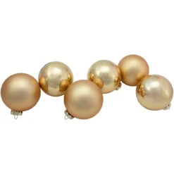 6ct Champagne Gold 2-Finish Glass Ball Christmas Ornament Set 3.25" 7 6ct Champagne Gold 2-Finish Glass Ball Christmas Ornament Set 3.25" -Best Christmas Store northlight wy00762 5 updated2022 49592.1677045419