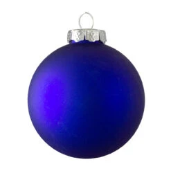 4ct Royal Blue 2-Finish Glass Christmas Ball Ornaments 4" (100mm) -Best Christmas Store northlight wy00773 1 46543.1677518800