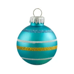 10ct Green And Blue Matte Glass Christmas Ball Ornaments 1.75" (45mm) -Best Christmas Store northlight wy27597 2 26764.1667572618
