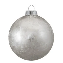 4ct Silver And Clear Glass 2-Finish Christmas Ball Ornaments 3.25-Inch (80mm) -Best Christmas Store northlight wy88855 3 updated 38792.1667573737
