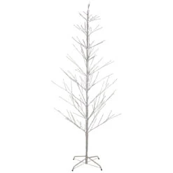 6' LED Lighted White Birch Christmas Twig Tree - Pure White Lights