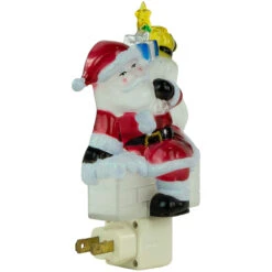 6.25" Santa In Chimney Frosted Christmas Night Light -Best Christmas Store northlight y92486 2new 14649.1667517958