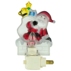 6.25" Santa In Chimney Frosted Christmas Night Light -Best Christmas Store northlight y92486 4new 67088.1667517959
