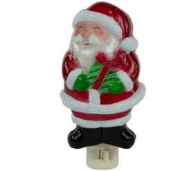 6.75" Santa With Gift Frosted Christmas Night Light -Best Christmas Store northlight y92487 1b new 26613.1667554555