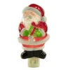 6.75" Santa With Gift Frosted Christmas Night Light