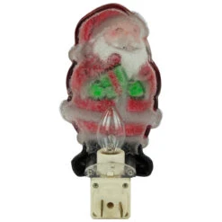 6.75" Santa With Gift Frosted Christmas Night Light -Best Christmas Store northlight y92487 4bnew 19629.1667554556
