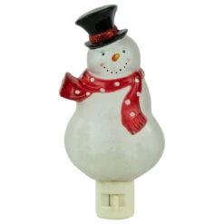 6.75" Snowman Wearing Red Scarf Christmas Night Light -Best Christmas Store northlight y92488 1 new 27854.1667531696