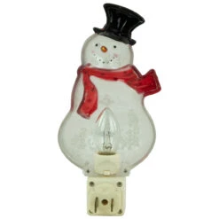 6.75" Snowman Wearing Red Scarf Christmas Night Light -Best Christmas Store northlight y92488 4new 94368.1667531697