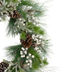 Glittered White Berry And Pinecone Artificial Christmas Wreath, 30-Inch, Unlit -Best Christmas Store northlight yk87877 2 sample 22931.1667530472