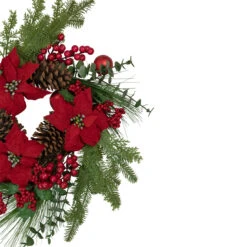 Artificial Red Berry And Poinsettia Christmas Wreath, 22-Inch, Unlit 7 Artificial Red Berry And Poinsettia Christmas Wreath, 22-Inch, Unlit -Best Christmas Store northlight yk93229 220copy 91521.1667535784