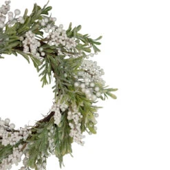 Artificial Christmas Wreath With Frosted Foliage And Berries, 20-Inch, Unlit -Best Christmas Store northlight yk93231 2 40076.1667530199