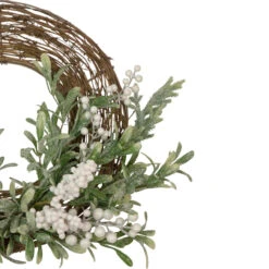 Artificial Christmas Twig Wreath With Frosted Foliage And Berries, 24-Inch, Unlit -Best Christmas Store northlight yk93232 2 07842.1667530201