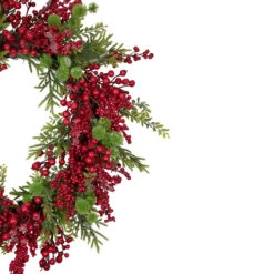 Artificial Frosted Red Berry And Pine Christmas Wreath, 28-Inch, Unlit -Best Christmas Store northlight yk93235 2 49119.1667530207