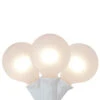 10-Count Frosted White G50 Globe Patio Light Set, 9ft White Wire