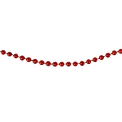 66' X 0.15" Red Beaded Artificial Christmas Garland - Unlit