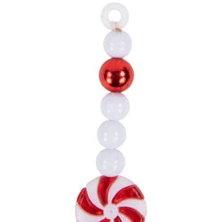 9' Red And White Peppermint Candy Beaded Christmas Garland, Unlit -Best Christmas Store northlight ys28298 04 12749.1686600464