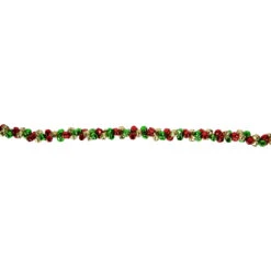 5' Green, Gold And Red Jingle Bell Christmas Garland, Unlit -Best Christmas Store northlight ys28302 03 00526.1686600977