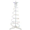 3ft LED Lighted Spiral Cone Tree Outdoor Christmas Decoration, Multi Lights