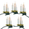 7ct Dripping Clip On Candle Cluster Christmas Lights, 6.5' Green Wire