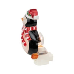 6" Black And Red Happy Penguin In Santa Hat Christmas Night Light -Best Christmas Store northlight ys93826 03 13912.1679691653