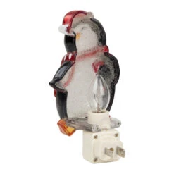 6" Black And Red Happy Penguin In Santa Hat Christmas Night Light -Best Christmas Store northlight ys93826 4 82792.1679691654