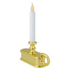 9.5" Pre-Lit LED White Lighted Christmas Candle Lamp With Gold Handle Base -Best Christmas Store northlight ys93852 2 60690.1678922406
