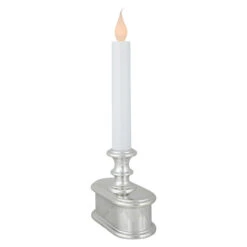 9.25" Pre-Lit LED White And Silver Lighted Christmas Candle Lamp -Best Christmas Store northlight ys93853 2 30768.1678980830