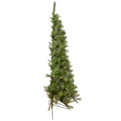 7.5' Pre-Lit Slim Canyon Pine Half Wall Artificial Christmas Tree - Clear Lights -Best Christmas Store northlight ytc346 gr 2 updated 04222.1667263641