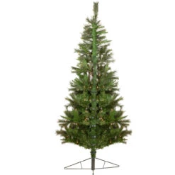 7.5' Pre-Lit Slim Canyon Pine Half Wall Artificial Christmas Tree - Clear Lights -Best Christmas Store northlight ytc346 gr 3 updated 64222.1667263642