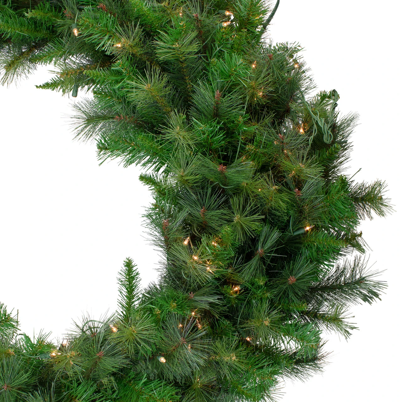 Pre-Lit Canyon Pine Artificial Christmas Wreath - 60-Inch, Clear Lights 2 Pre-Lit Canyon Pine Artificial Christmas Wreath - 60-Inch, Clear Lights - Image 2