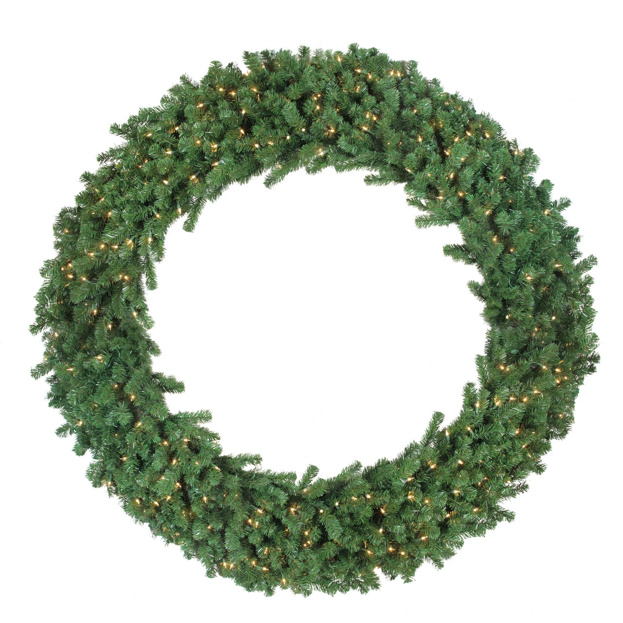 Pre-Lit Deluxe Windsor Pine Artificial Christmas Wreath - 60-Inch, Clear Lights 1 Pre-Lit Deluxe Windsor Pine Artificial Christmas Wreath - 60-Inch, Clear Lights