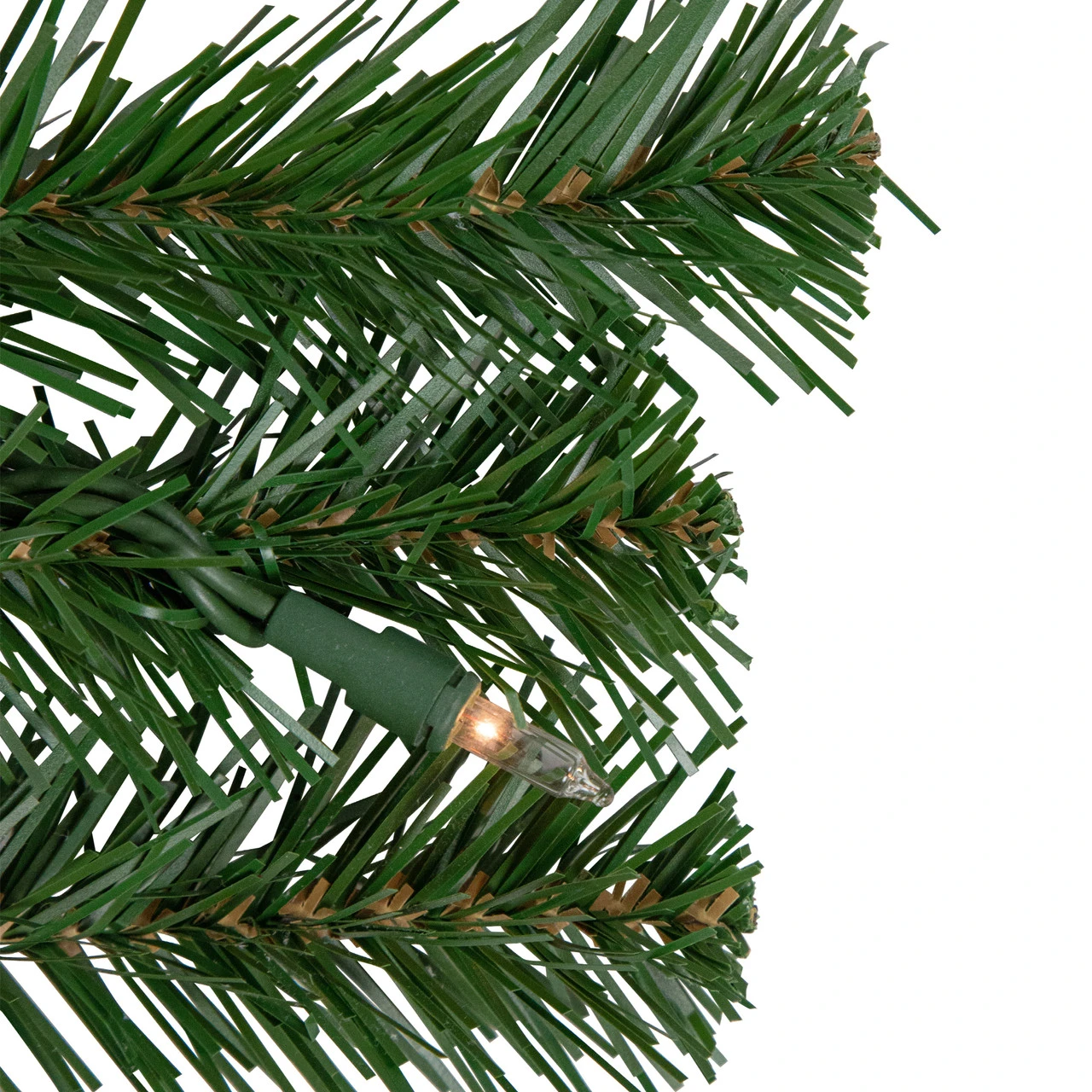 6ft Pre-Lit Decorated Red And Gold Artificial Christmas Garland, Clear Lights 2 6ft Pre-Lit Decorated Red And Gold Artificial Christmas Garland, Clear Lights - Image 2