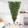 7.5' Pre-Lit Green Spruce Artificial Upside Down Christmas Tree - Warm White LED Lights