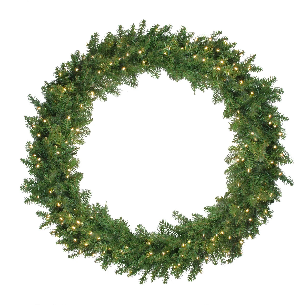 Pre-Lit Northern Pine LED Artificial Christmas Wreath - 48-Inch, Warm White Lights 3 Pre-Lit Northern Pine LED Artificial Christmas Wreath - 48-Inch, Warm White Lights - Image 3