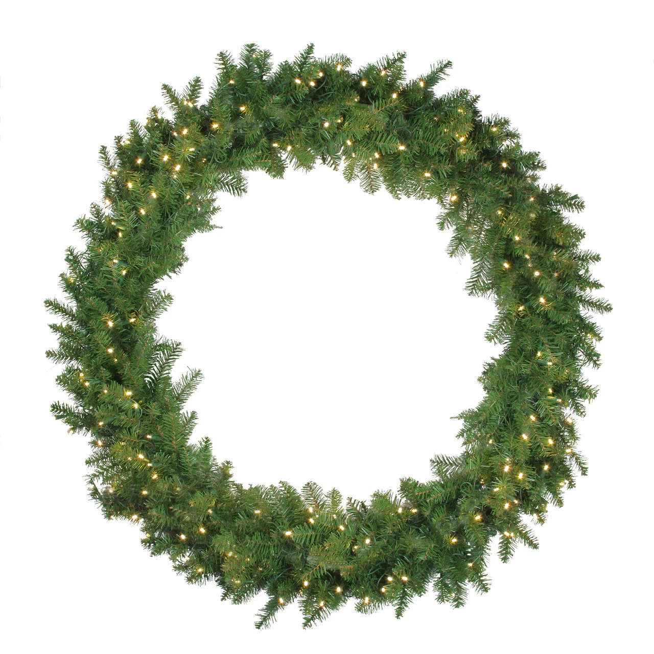 Pre-Lit Northern Pine LED Artificial Christmas Wreath - 48-Inch, Warm White Lights 1 Pre-Lit Northern Pine LED Artificial Christmas Wreath - 48-Inch, Warm White Lights
