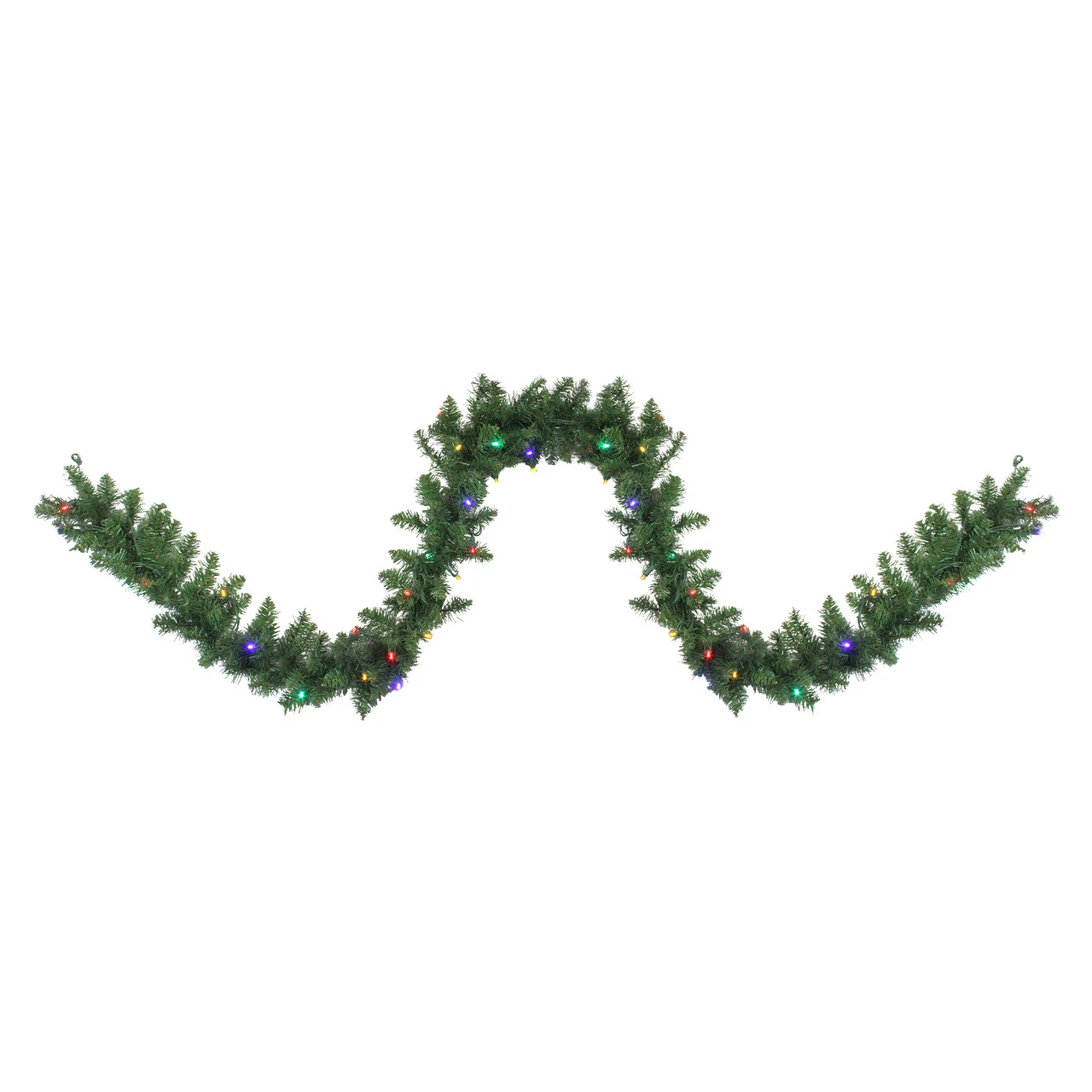 9' X 10" Pre-Lit Northern Pine Artificial Christmas Garland, Multi LED Lights 1 9' X 10" Pre-Lit Northern Pine Artificial Christmas Garland, Multi LED Lights