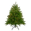 4' Pre-Lit Full Northern Pine Artificial Christmas Tree, Clear Lights