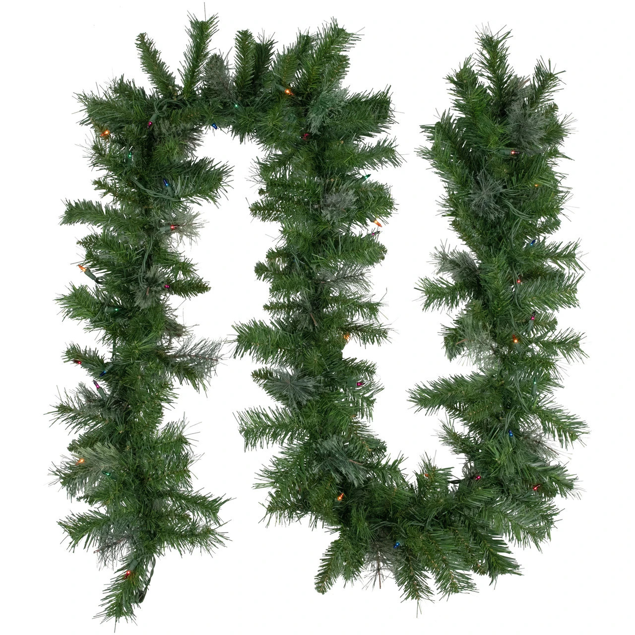 9' X 10" Pre-Lit Mixed Cashmere Pine Artificial Christmas Garland - Multi-Color Lights 1 9' X 10" Pre-Lit Mixed Cashmere Pine Artificial Christmas Garland - Multi-Color Lights