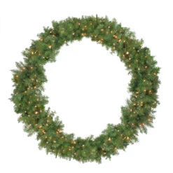 Pre-Lit Northern Pine Artificial Christmas Wreath - 48-Inch, Clear Lights