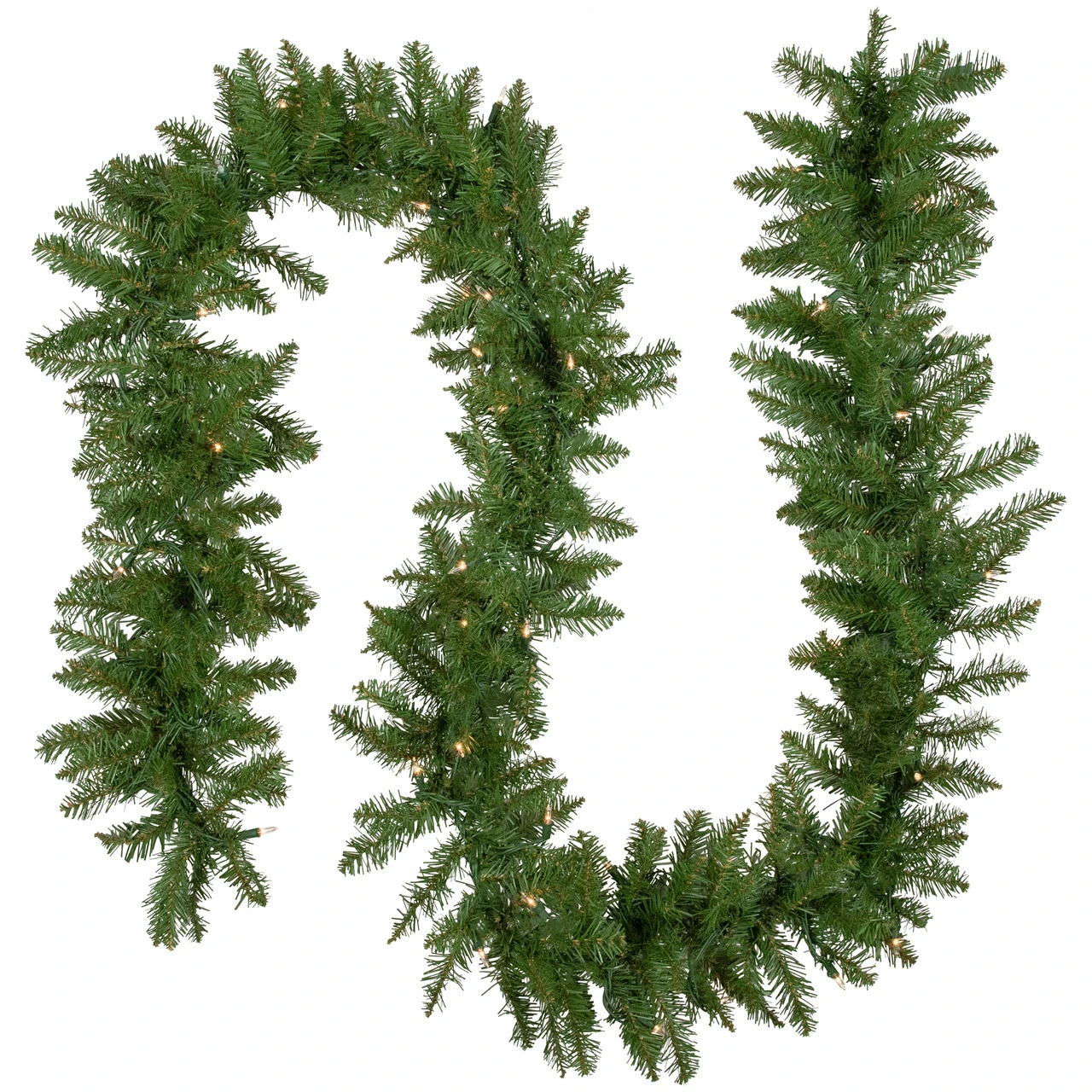 9' X 10" Pre-Lit Northern Pine Artificial Christmas Garland, Clear Lights 1 9' X 10" Pre-Lit Northern Pine Artificial Christmas Garland, Clear Lights